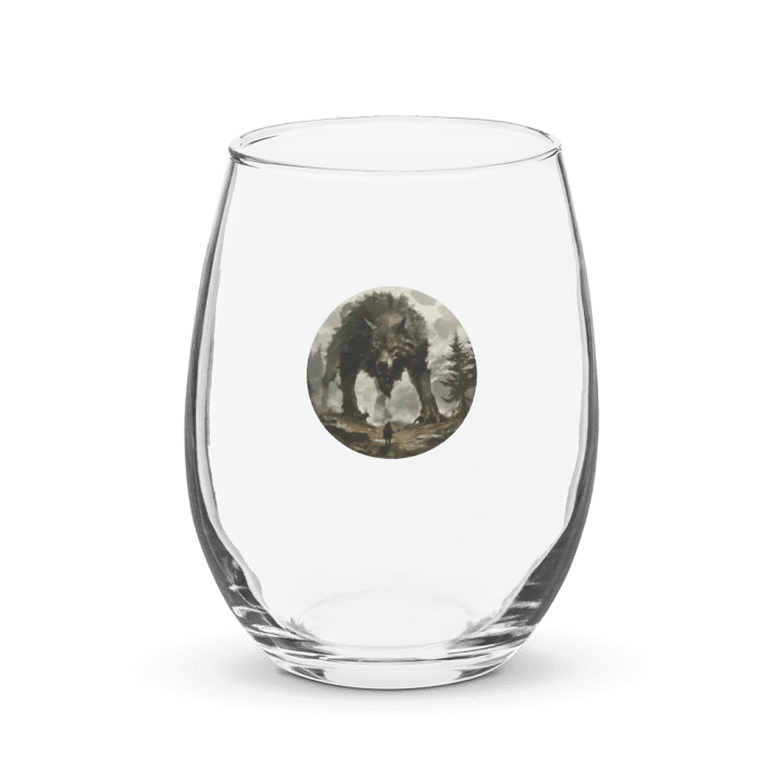 Fenrir - The Monstrous Wolf of Norse Mythology Stemless Water / Wine Glass product image (1)