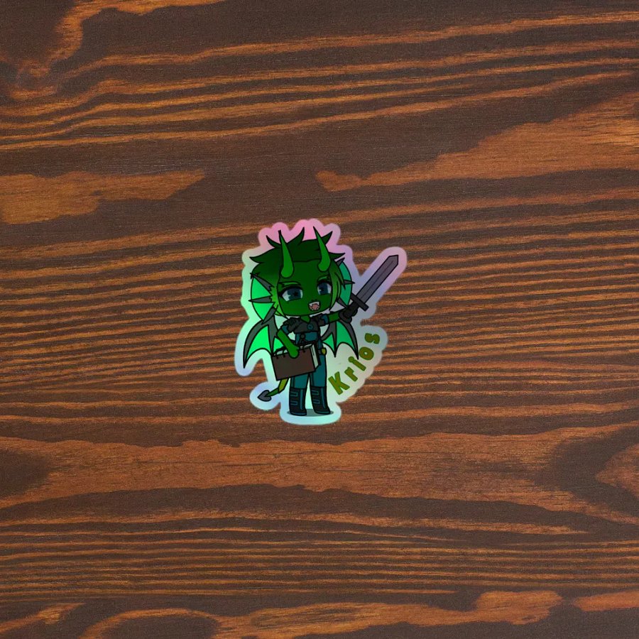 Krios - Dragon of Moonvale - rainbow sticker product image (3)