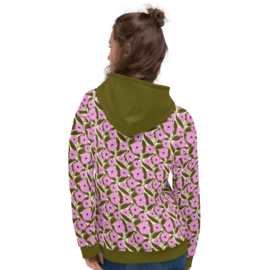 Dipladenia Dreams - Pink and Green - All Over Hoodie product image (12)