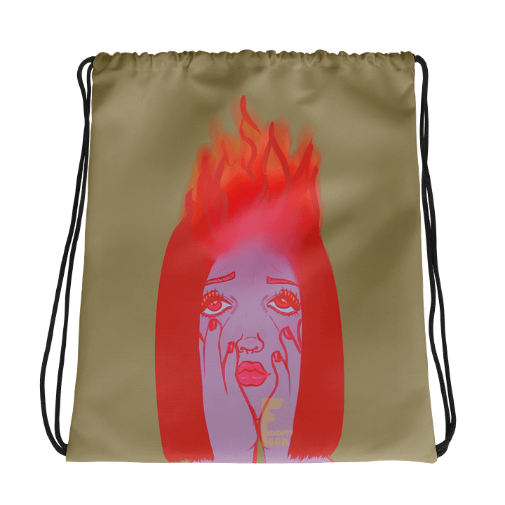 "Up in Flames" Drawstring Bag product image (1)
