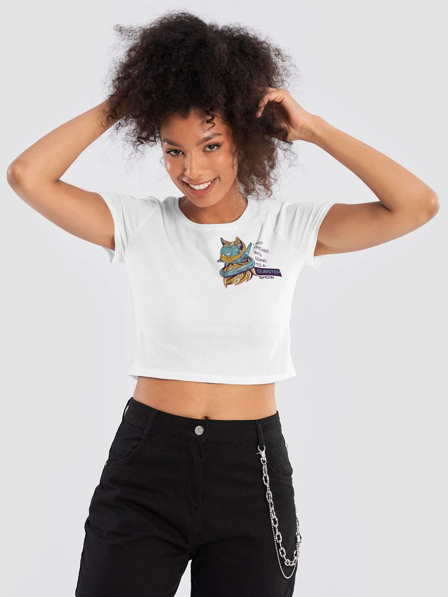 Got Tricked into going to a Dubstep show soft crop top baby tee product image (1)