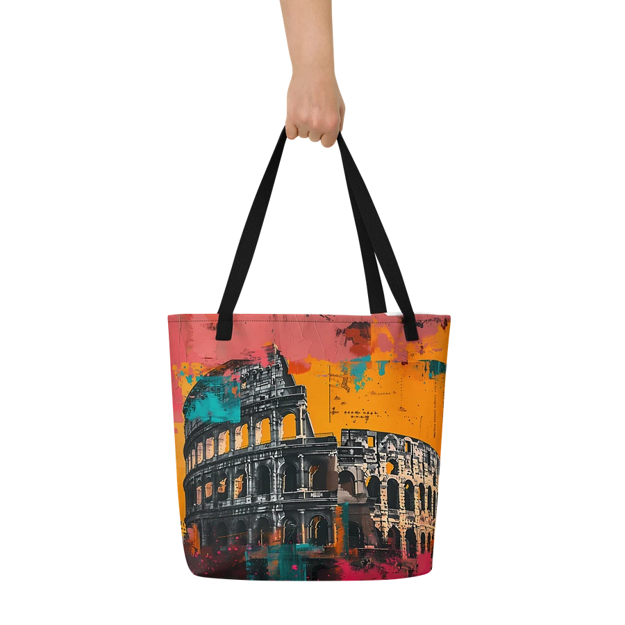 Tote Bag: Historical Roman Colosseum Artistic Travel Abstract Art Design product image (9)