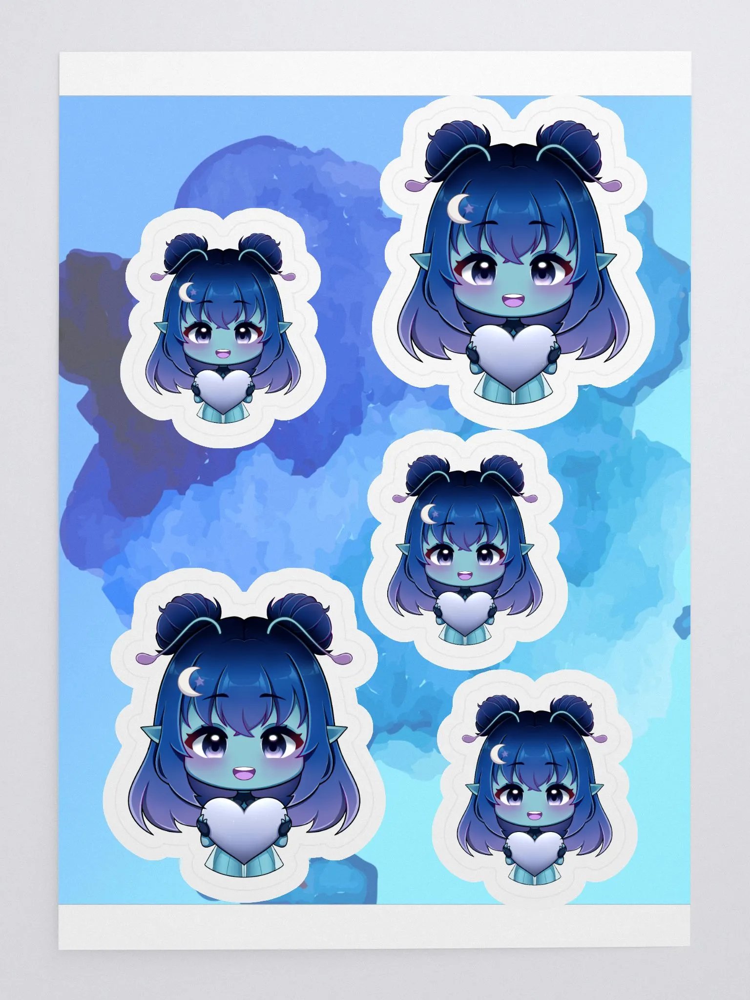 Heart Starry Chibi Sticker Sheet product image (3)