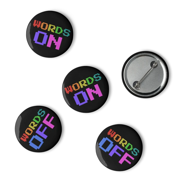 Words On / Words Off AuDHD Pin Set (Rainbow Palette) product image (2)