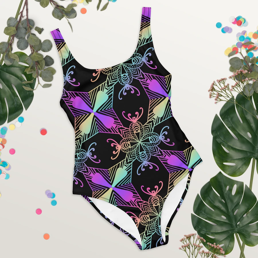 Multicolour Pattern on Black Swimsuit product image (8)