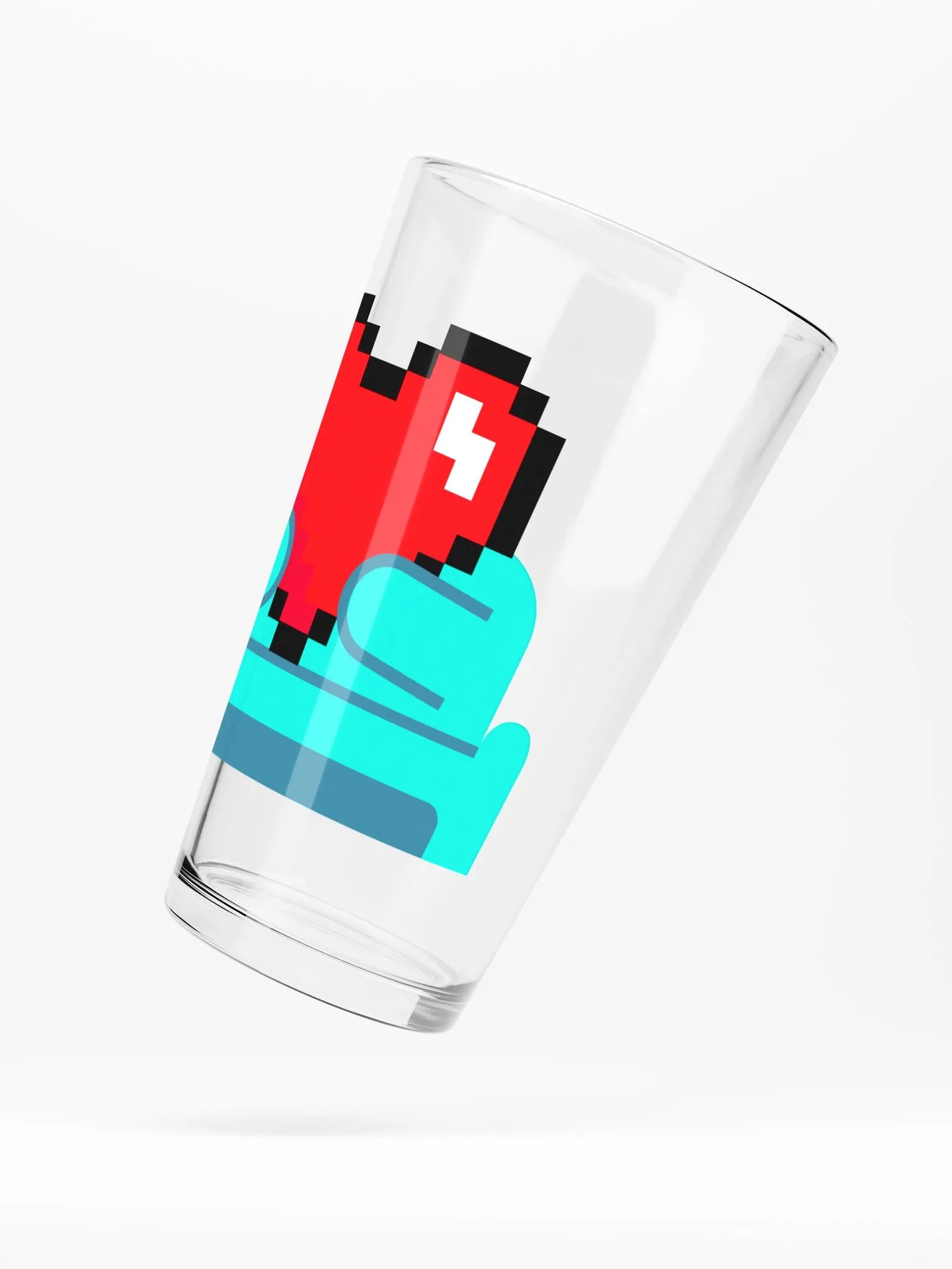 Pixel Heart Gaming Pint Glass product image (5)