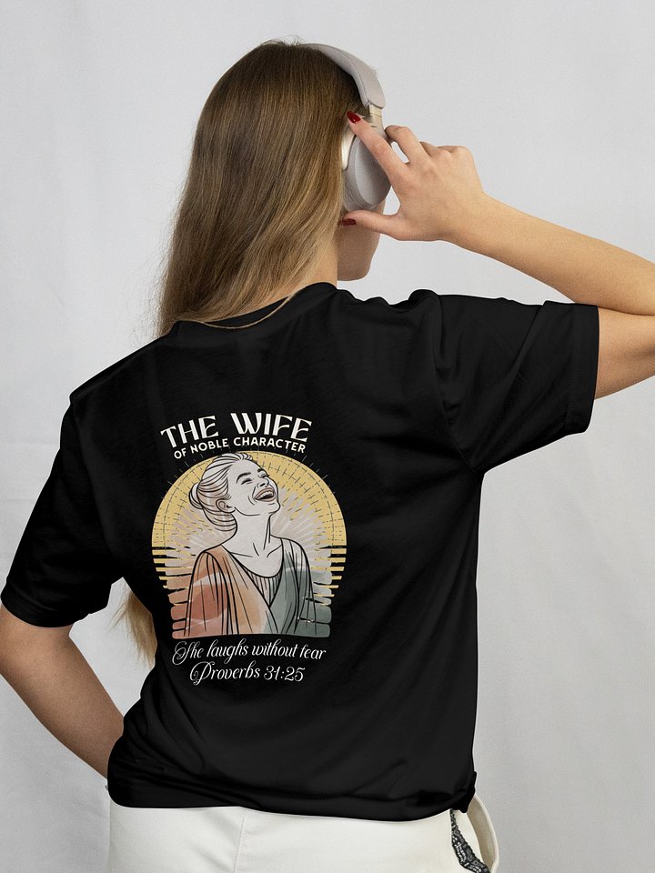 Proverbs 31:25 Women’s Tee "She Laughs Without Fear" product image (1)