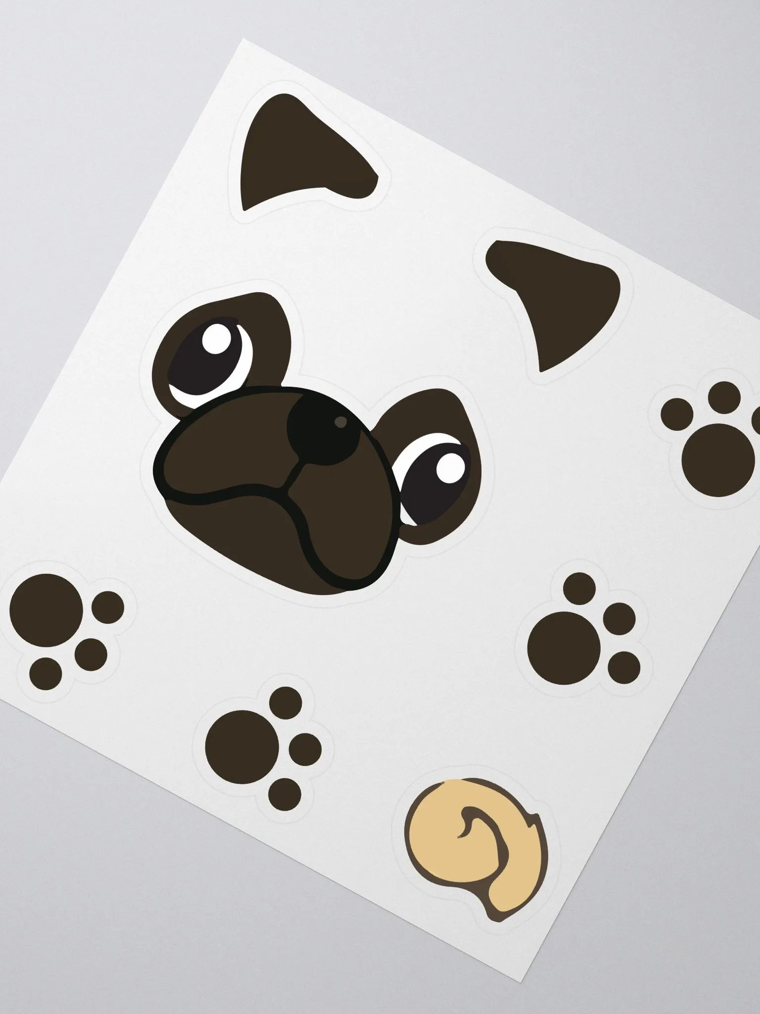 Pug Sticker Sheet - Ghost Simulator product image (2)