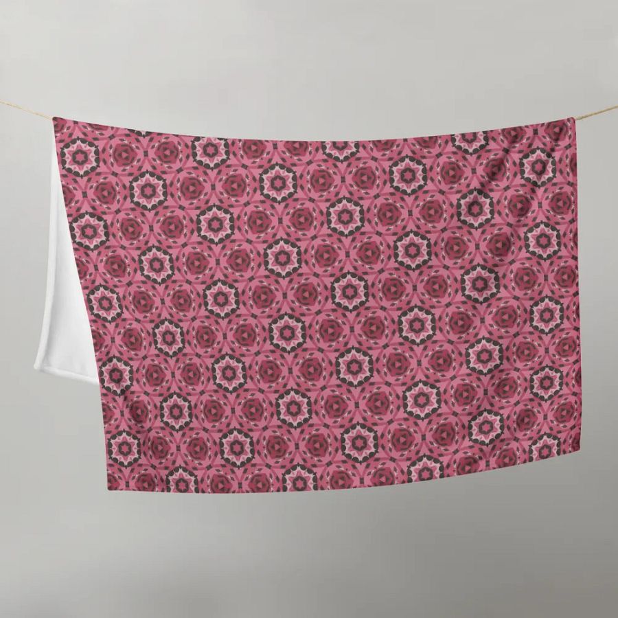Pink & Black Octagonal Throw Blanket product image (10)