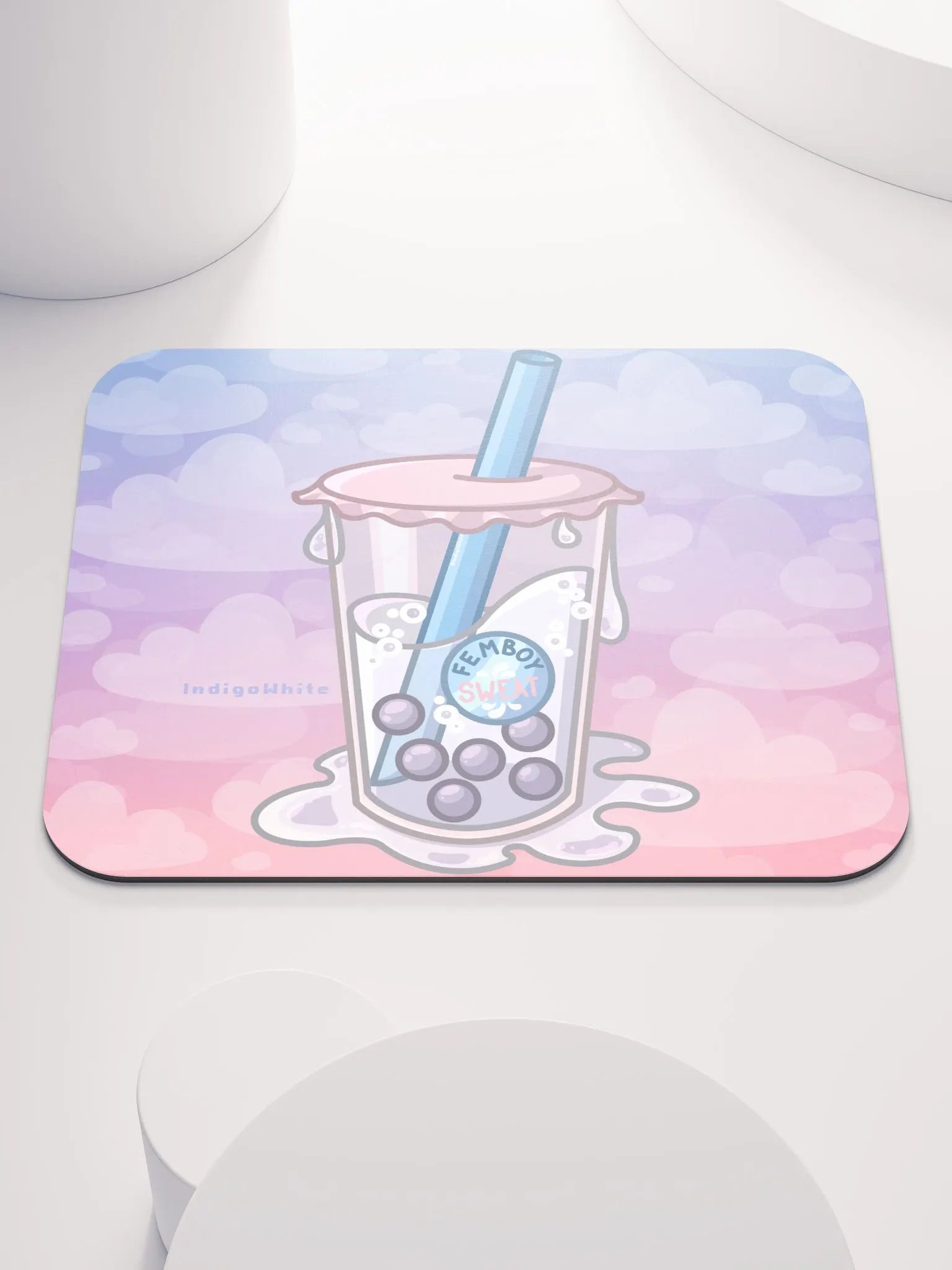 Femboy Sweat Boba Mousepad product image (1)