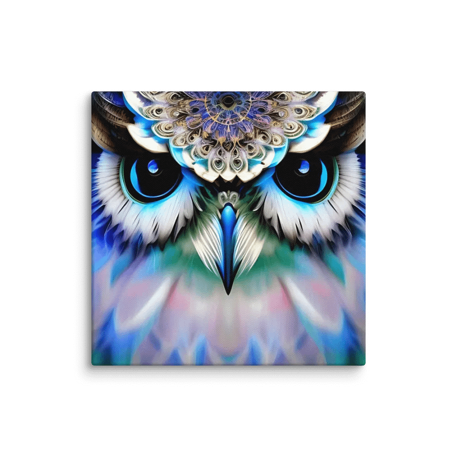 Fantasy Fractal Owl Art - v14 product image (3)