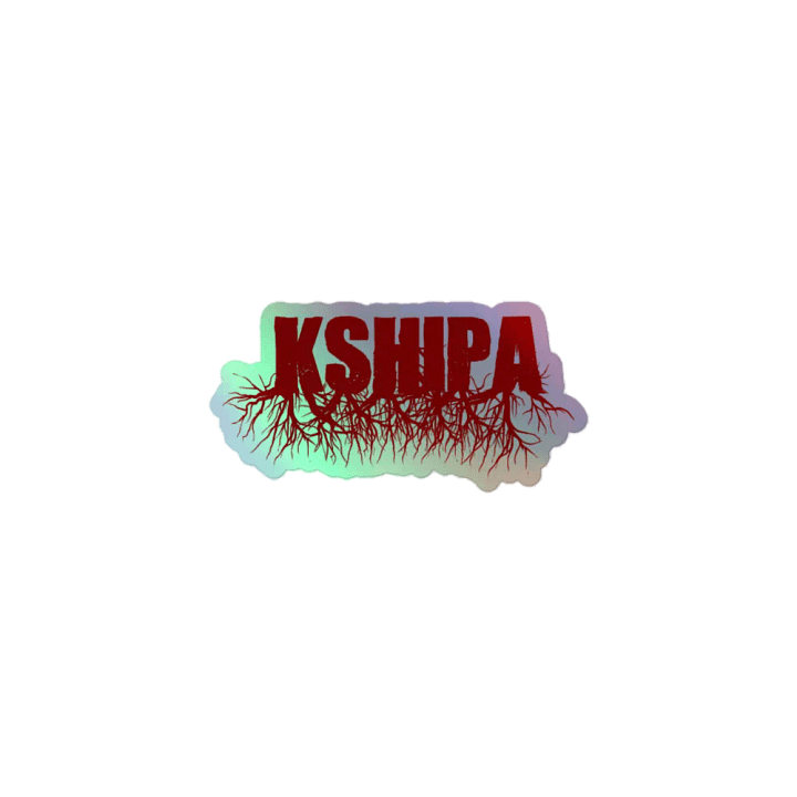 Kshipa logo holographic sticker product image (1)