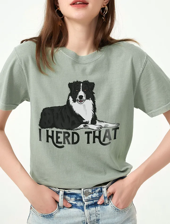 I Herd That | Funny T-Shirt for Australian Shepherd (Black and White) Dog Owners product image (1)