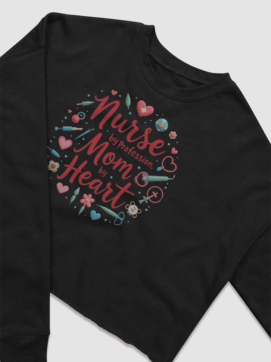 Heartfelt Nurse Mom Crop Sweatshirt product image (6)