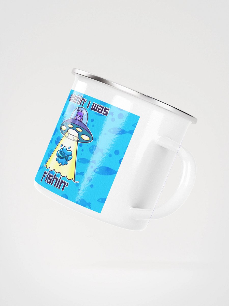Wishin' I was Fishin' Enamel Mug product image (3)