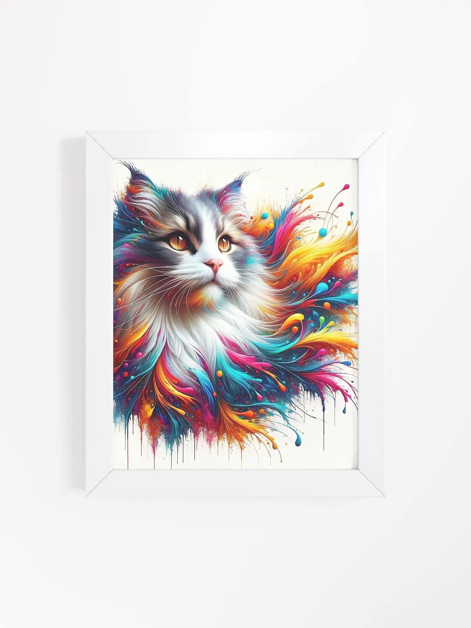 Framed High-Quality Matte Poster (in): Norwegian Forest Cat product image (52)