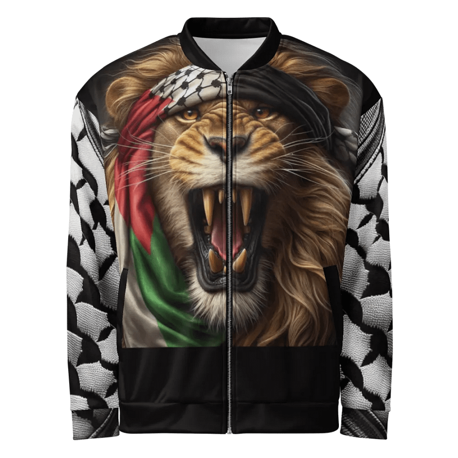 Roaring Lion All-Over Print Bomber Jacket | AI Design Free Palestina product image (1)