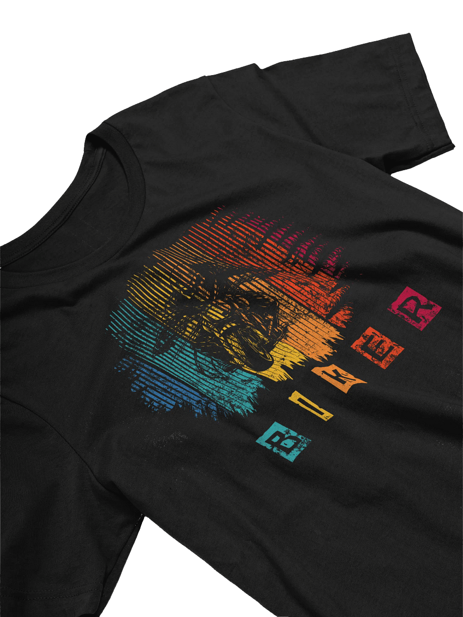Retro Grunge Skeleton Biker T-Shirt – Colorful Motorcycle Skull Rider Tee product image (30)