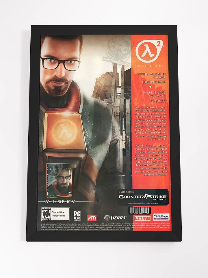 Retro Poster: Half-Life 2 Advertisement Poster from 2004. - Size 12" x 18" product image (2)