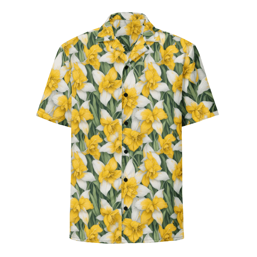 Floral Pattern Daffodil Flowers Hawaiian Shirt product image (1)