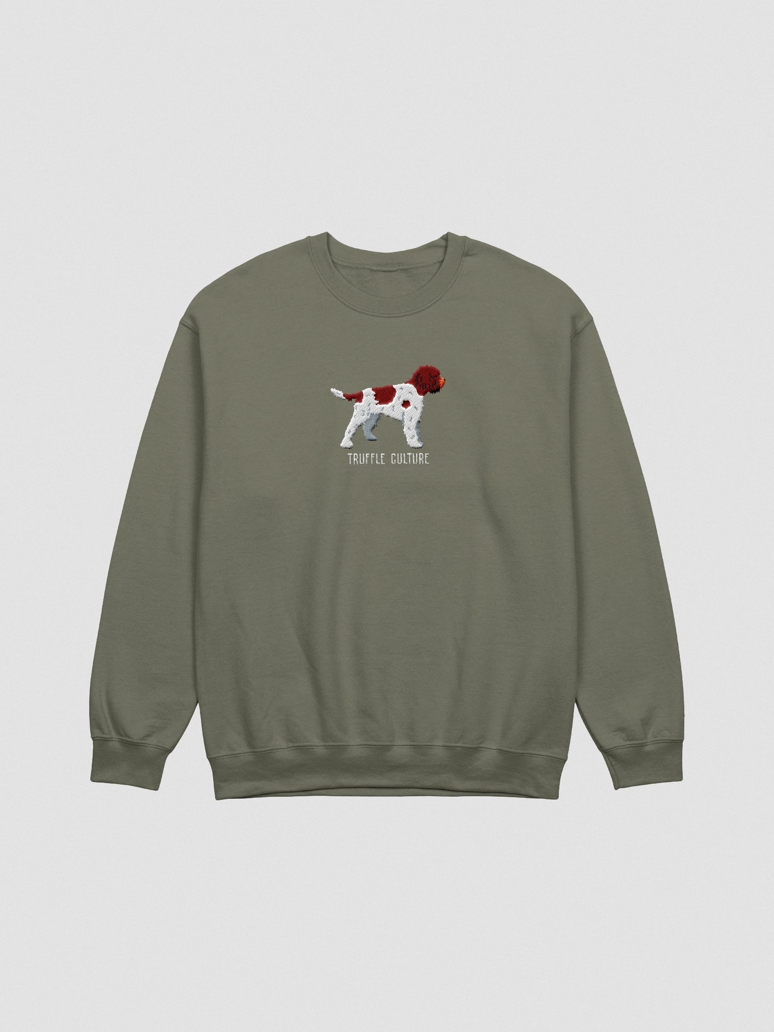 Truffle Culture Sweatshirt (Embroidered) of a Lagotto Romagnolo(Liver & White) product image (4)