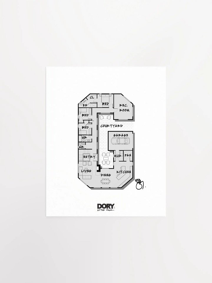 Alphabet Floor Plan Poster - G product image (1)