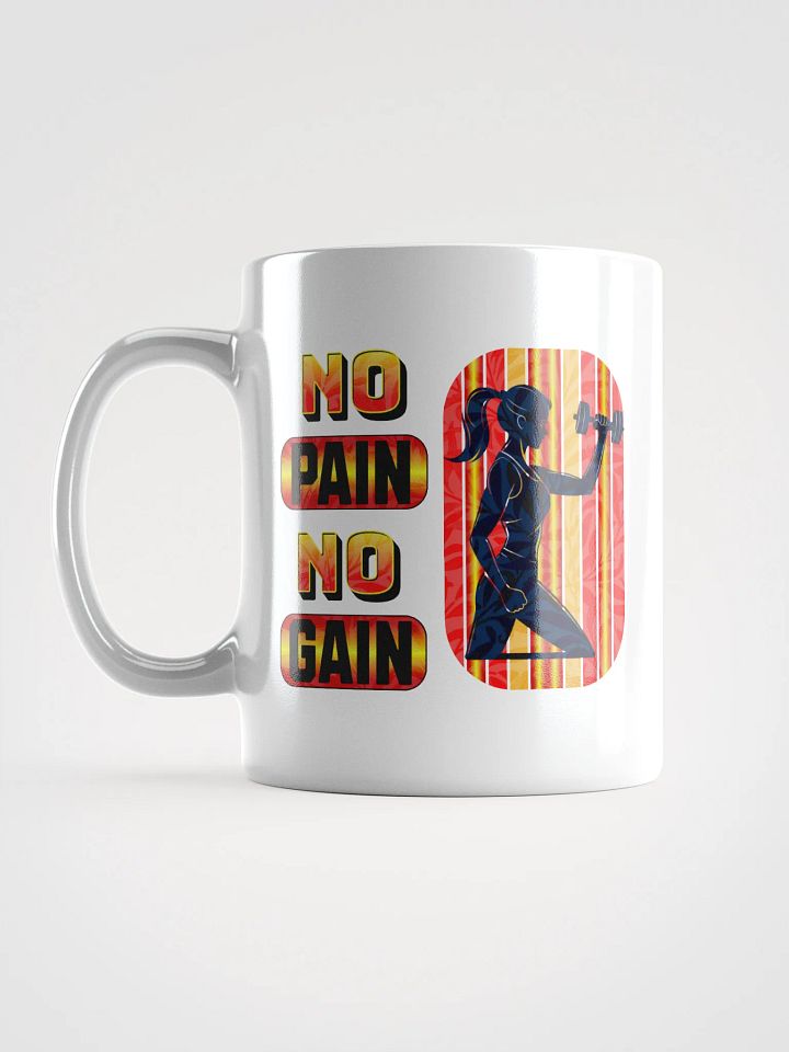 No Pain No Gain Dumbbell Silhouette Mug product image (1)