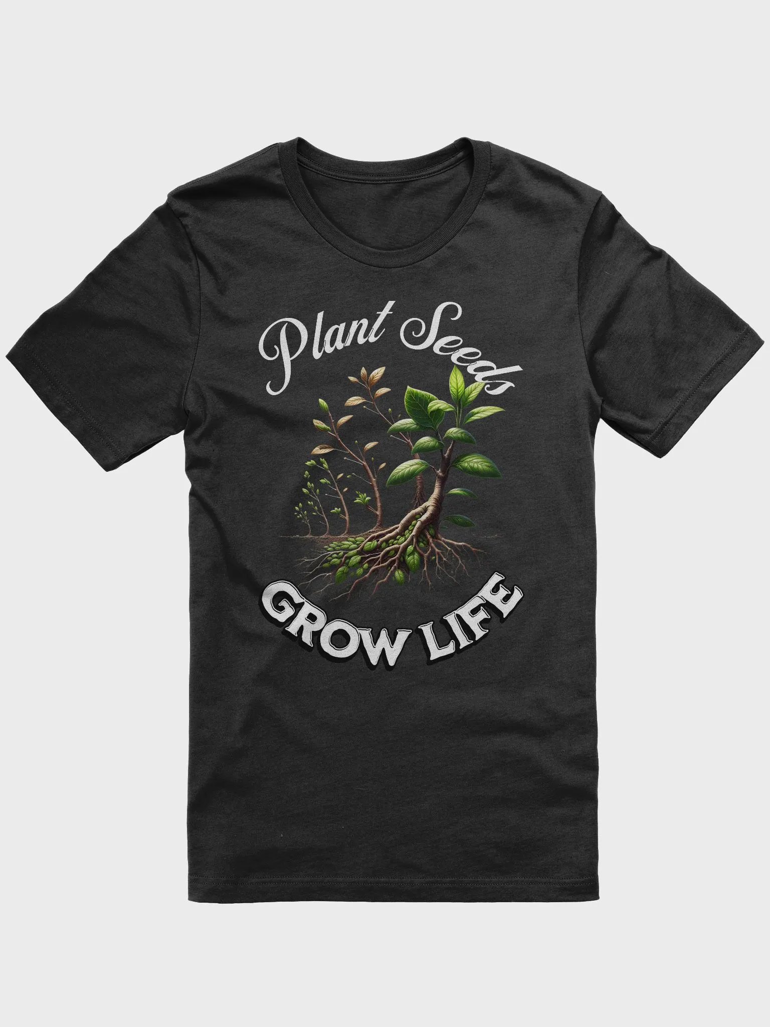 Plant Seeds, Grow Life T-Shirt | Grow Life, Love Earth | Plant Life Inspiration | Plant Positivity | Rooted in Nature | Grow Happiness | Mindful Living | Earth-Friendly Fashion | Plant Power product image (2)