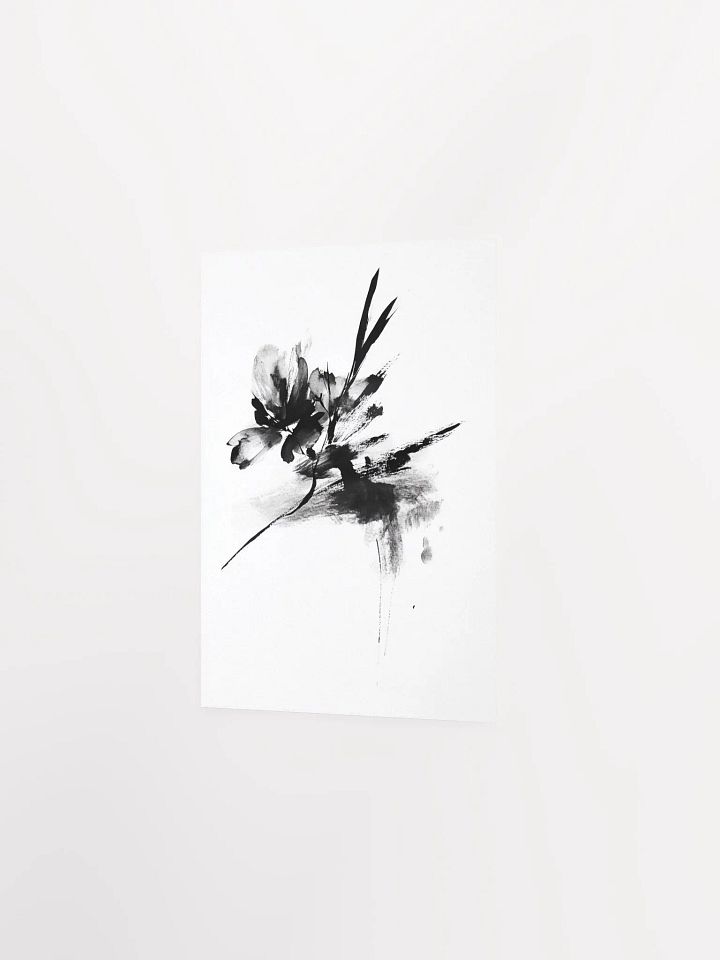 Ink Bloom IV: Monochromatic Floral Art Print product image (2)