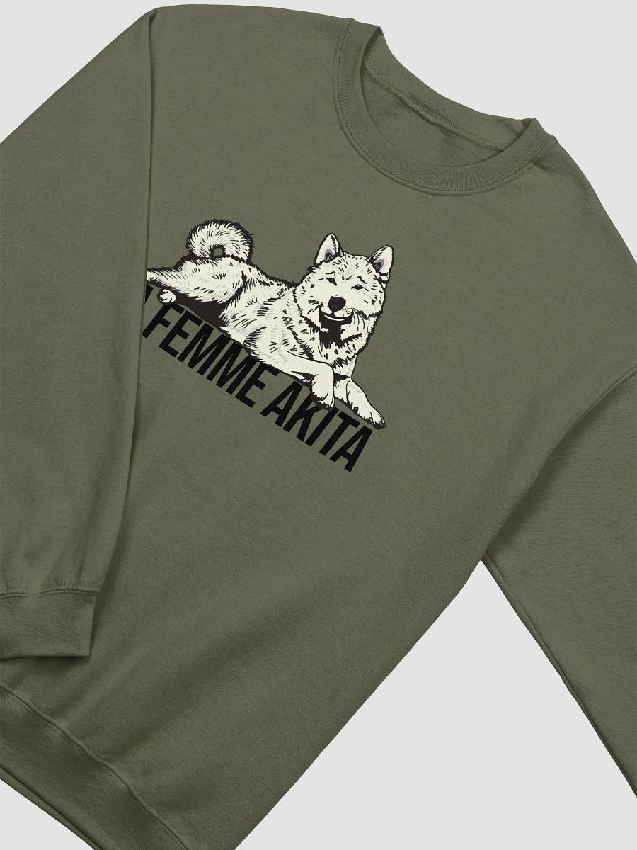 La Femme Akita Sweatshirt of an Akita Inu (White) | Funny Shirt for Akita Paw-rents product image (16)