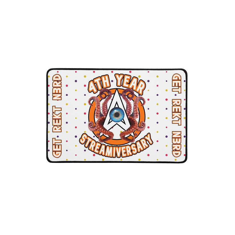 (Limited Edition) 4th Streamiversary 'OA-Cthulhu' Logo Desk Mat - *Polka Dot Theme* product image (1)