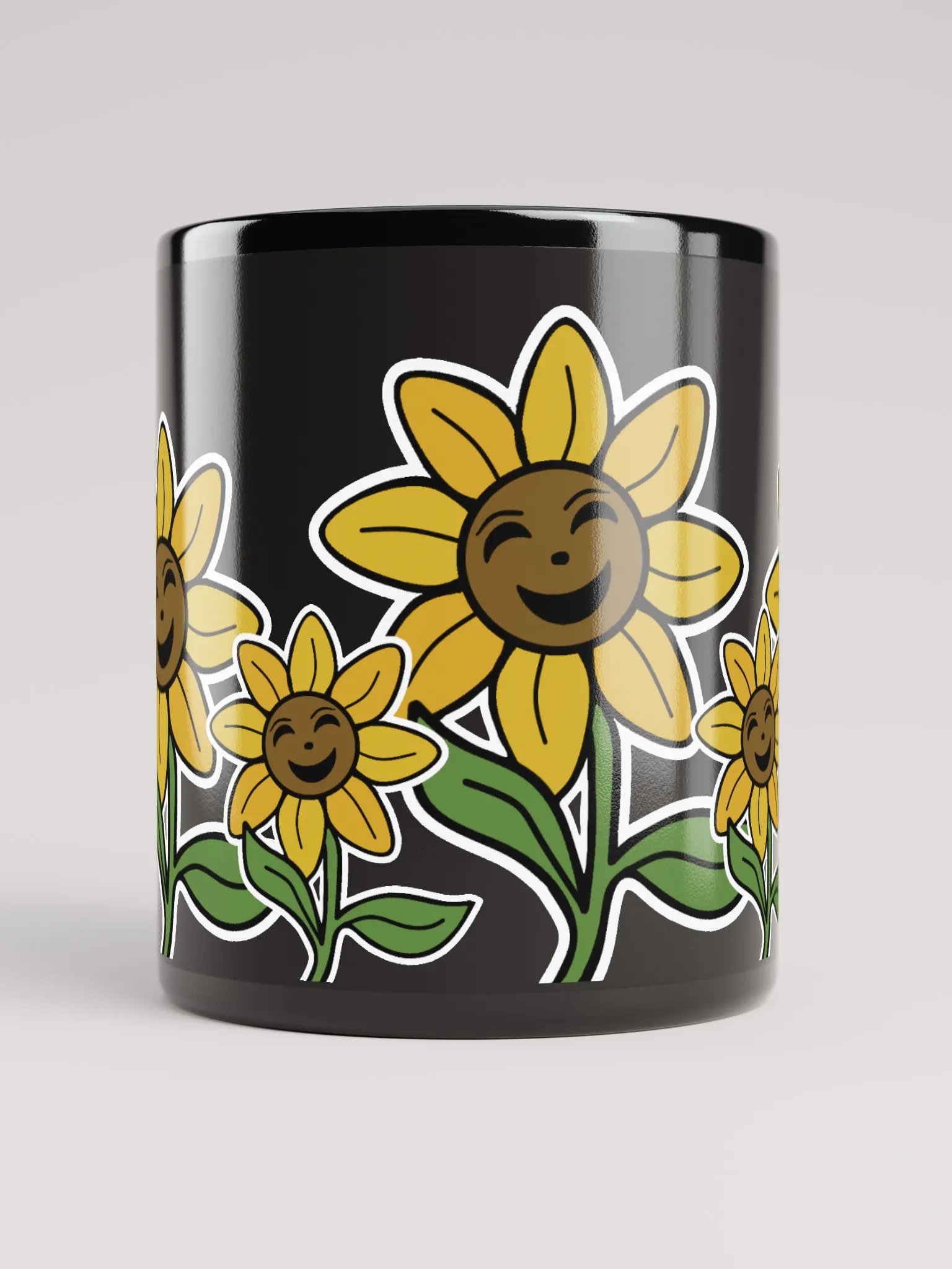 Sunflower Smiles Black Mug product image (9)