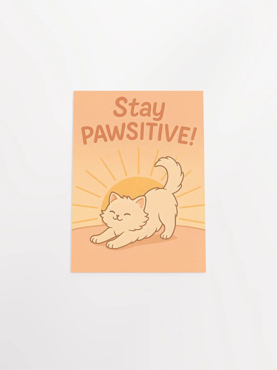Pawsitive Cute Cat Motivational Poster product image (32)