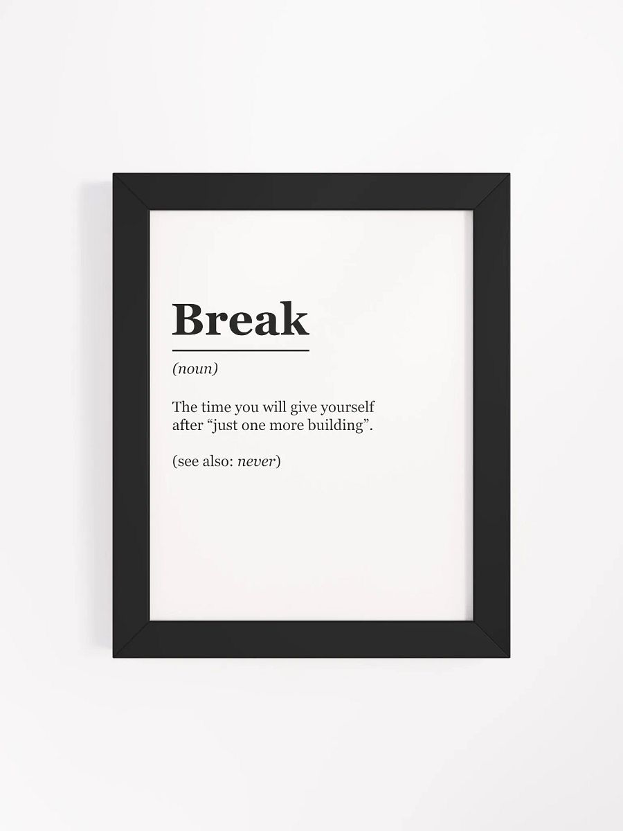 "Break: Defined" Framed Poster product image (4)