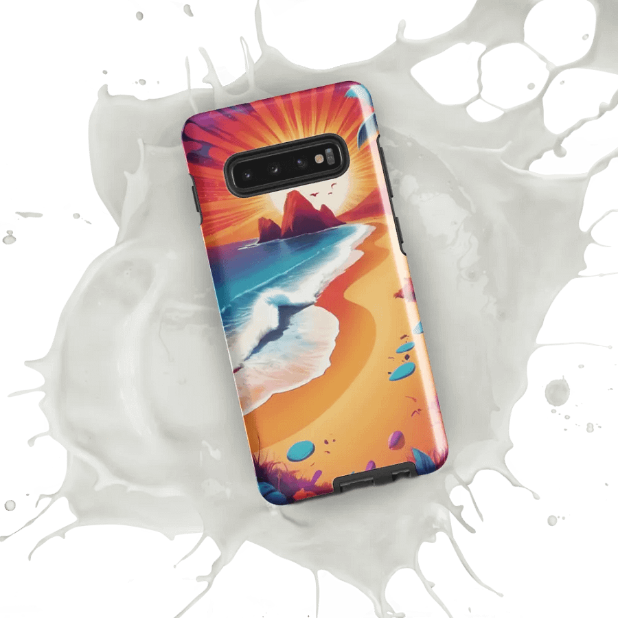 Sunrise Serenity: Psychedelic Beach Samsung Galaxy Case product image (54)
