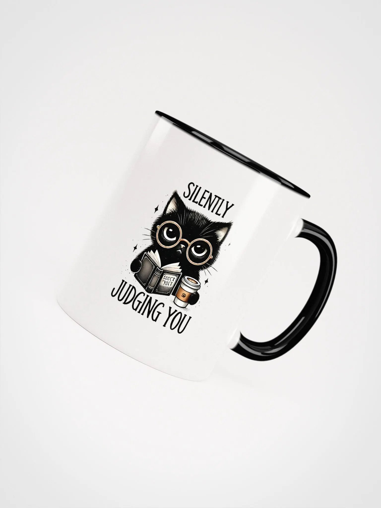 Funny Cat-Themed Mug (11oz & 15oz) – “My Cat Is Silently Judging You” – Perfect Gift for Cat Lovers product image (4)