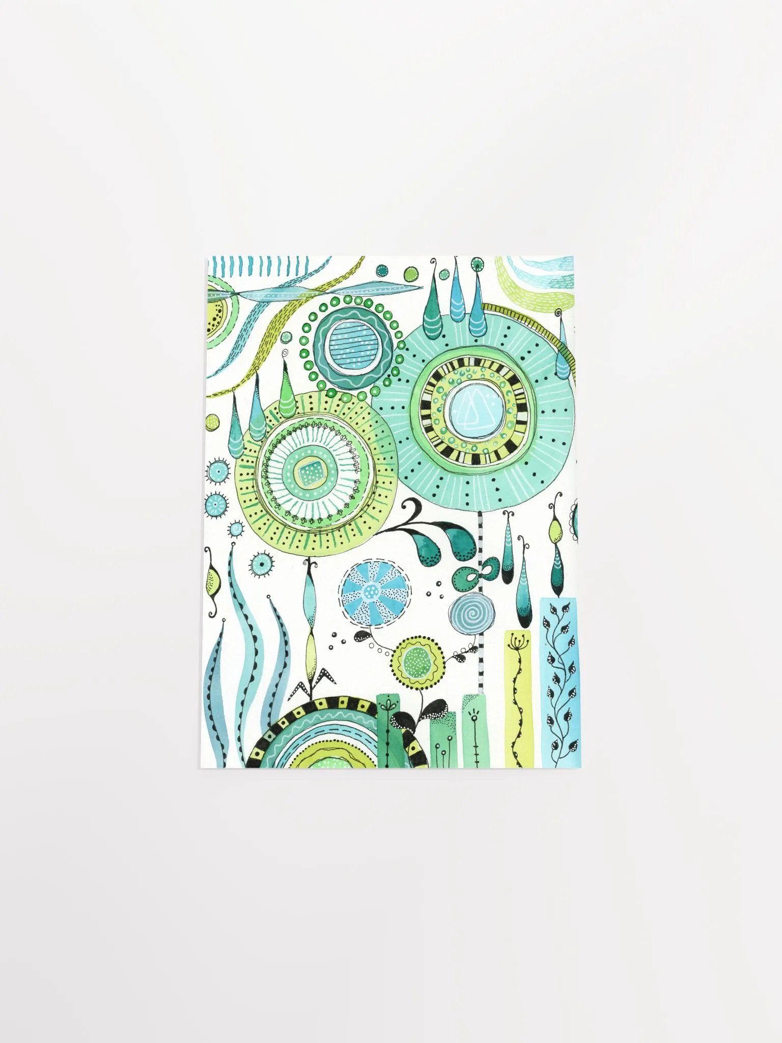 Watercolor Flower Doodle Print product image (16)