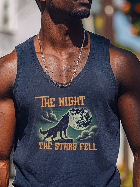 Wolf Vintage Pulp Horror Fiction Style Tank Top product image (33)