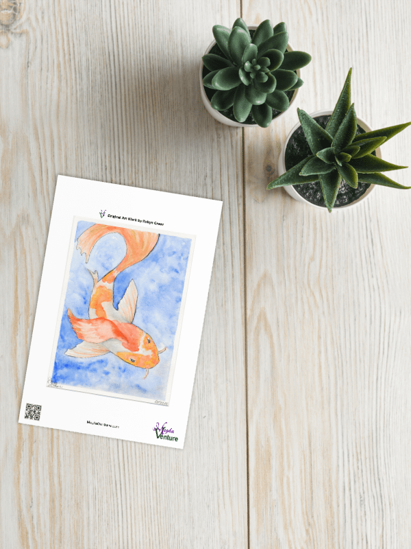 Golden Koi Blank Card product image (5)