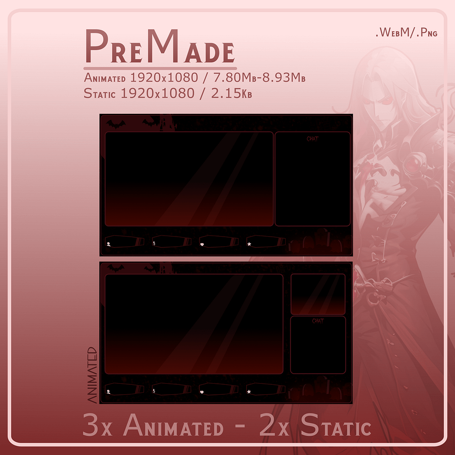 [Free] Vampire Stream Overlay Animated Pack product image (3)