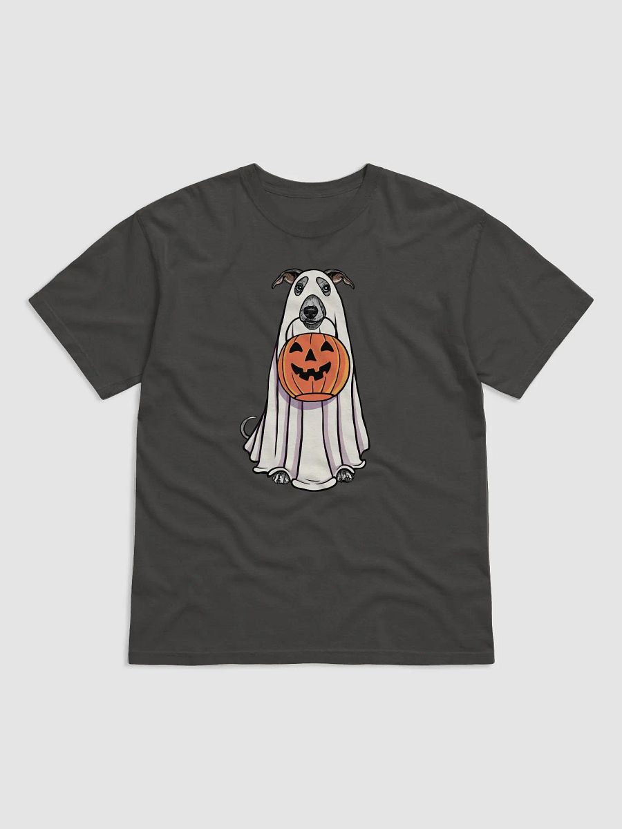 Funny Halloween Whippet T-Shirt | Funny Dog Wearing a Ghost Costume and Holding a Pumpkin Basket product image (17)