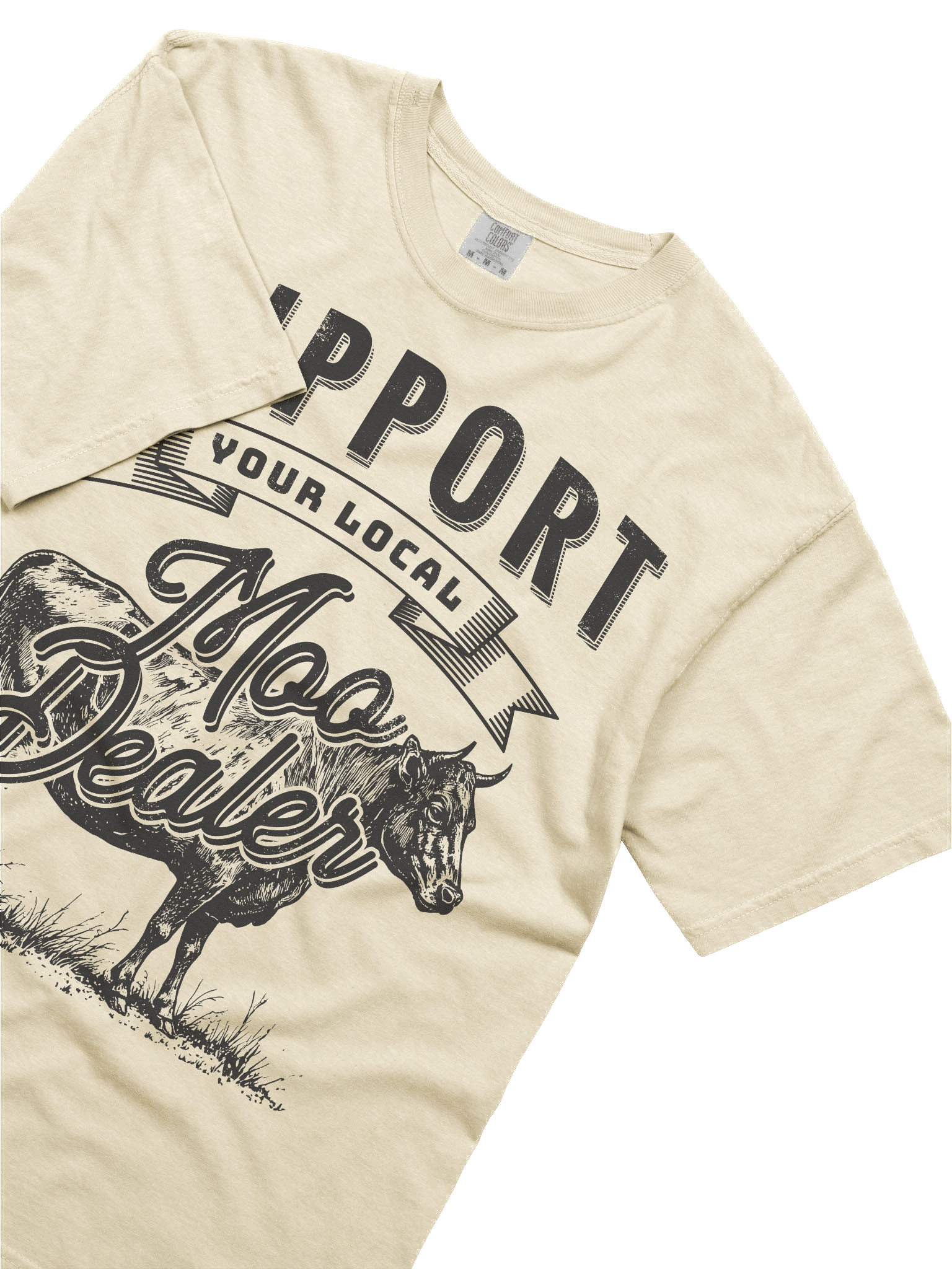 "Support Your Local Moo Dealer" Heavy Weight T-shirt product image (55)