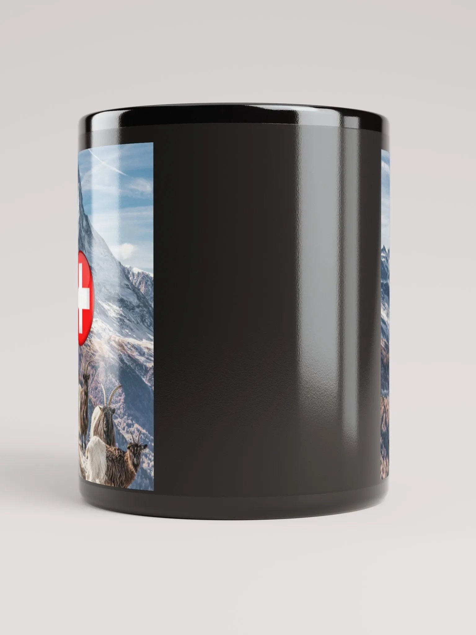 Blackneck goats with a swiss flag product image (5)