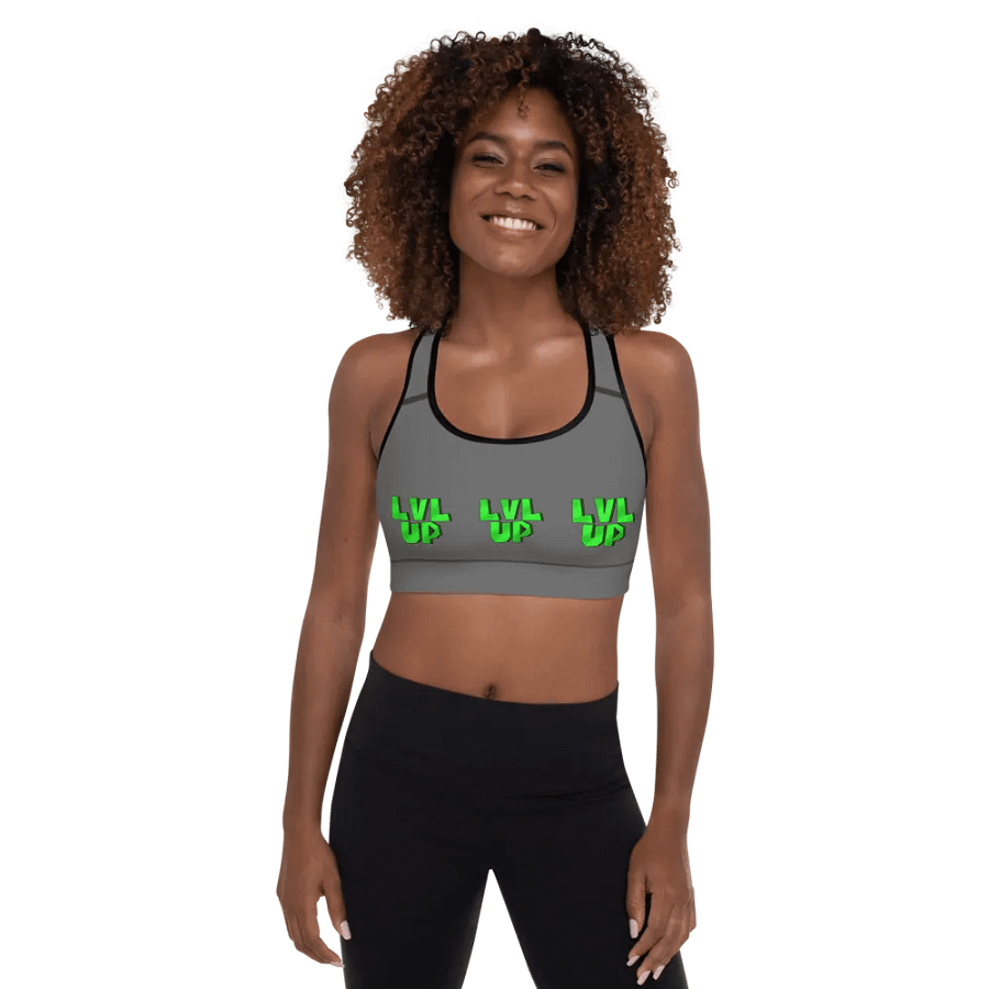 LVL UP Grey Sports Bra product image (2)