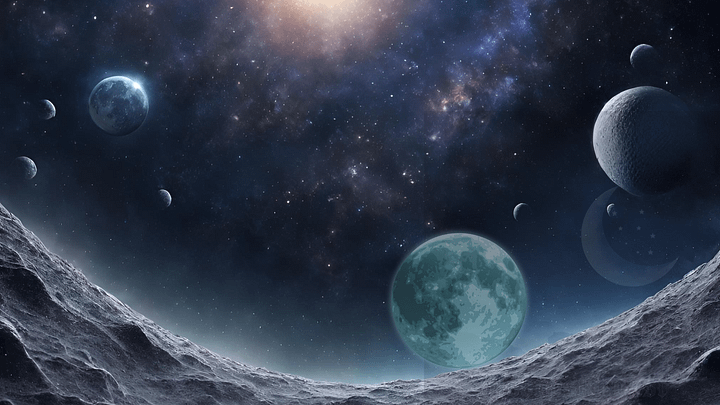 Moons in Space Desktop background product image (1)
