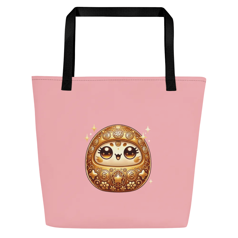 Golden Kawaii Daruma Dolls Tote Bag product image (1)