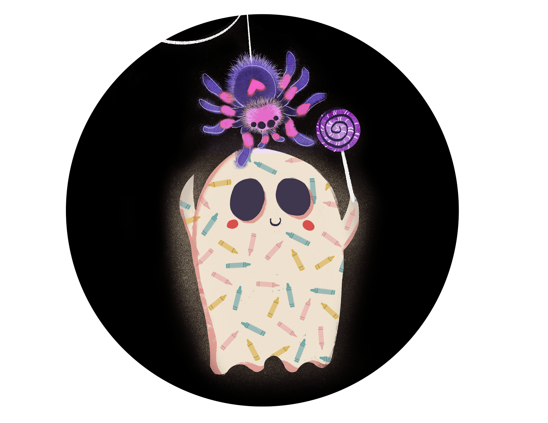 Little Ghost Spider Pet - Black Ceramic Mug product image (3)