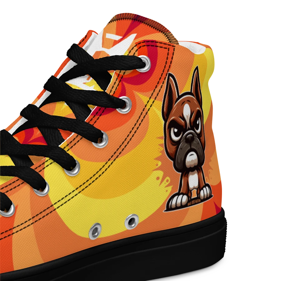 Boxer Angry Pup - Women's High Top Canvas Shoe product image (22)