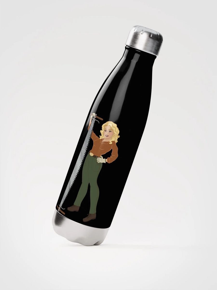 Crosscut Saw Blonde Dolly Pinup Water Bottle product image (3)
