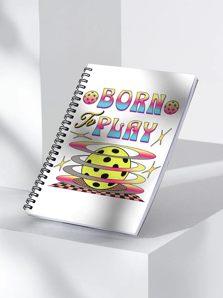 Born To Play Pickleball Retro Vibes Spiral Notebook product image (2)